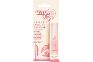 Killer Lips Super Juicy Lip Oil – Strawberry 3.8ml | Hydrating Lip Treatment with Vitamin E, Vitamin C & Hyaluronic Acid | Non-Sticky, High-Shine, Nourishing & Tinted Lip Gloss Oil