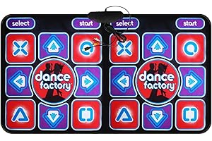 GENERIC Upgraded Dance Mat,Dance Toys Music Dancing Game Pad with 5 Game Modes & Wireless Bluetooth,Music Dance Mat For Kids Adult, Electronical Dance Mat With Double Player Game & Single Modes (COLORA)