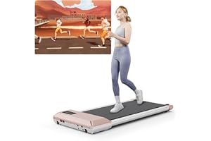 Superun Cinta de Andar Raceable 2,5HP App Control Cinta de Correr Bajo Escritorio MAX 136KG Portable Máquina de Andar y Correr en Casa y Oficina con Crusos Ejercicios y Multi-Jugador Carrera