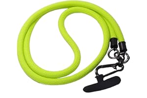 BAWAKO Smycz na klucze premium z karabińczykiem, smycz na klucze, tabliczkę na nazwisko, telefon komórkowy, aparat, breloczek do kluczy, dla kobiet i mężczyzn, tkana okrągła smycz