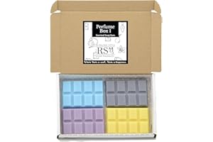 RS Wellness Highly Scented Perfume Scented Wax Melts - 4 x Snap Bar Box - Millionairess, Black Opium, Alien, Angel - Handpoured Soy Wax