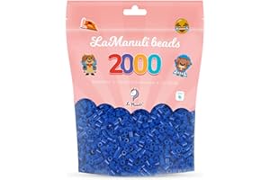 La Manuli Fuse Beads, Approx. 2000 Pieces Midi (5mm) Ironing Beads in a Resealable Bag