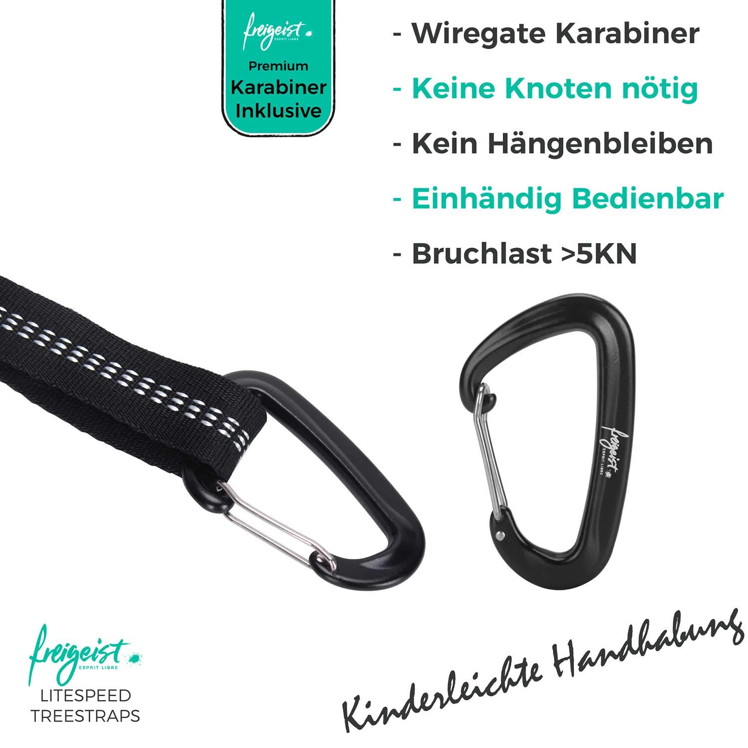 freigeist® Premium Hängematte Outdoor aus Ultra-Leichter Fallschirmseide | Camping Hängematte 2 Personen mit EXTRA hoher Tragkraft | Camping| Hammock.. – Bild 4