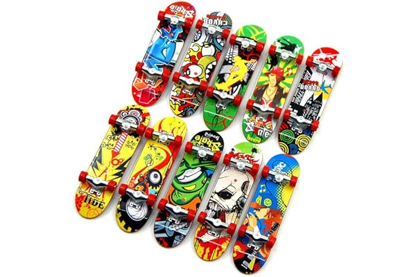 TOPWAYS® Finger Mini Skateboard 6 pièces, Mini Planche à roulettes Skate Boarding Jouets Jeux de Sport Cadeau pour Enfants