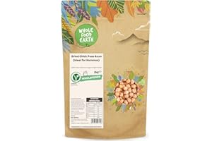 Wholefood Earth Pois chiches de 8 mm (optimal pour l'houmous), Sans OGM, Naturels, Végans, Sans produits laitiers, Sans sucre ajouté, 2 kg