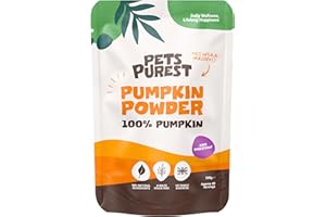 Pets Purest Pumpkin Powder for Dogs - 250g 100% Pure Pumpkin Powder Dog Food Topper, Naturally Rich in Prebiotics & Fibre for Dogs Gut Health & Healthy Stools