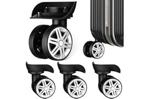 Hemobllo 4pièces Roues De Valise De Remplacement Universelles Roulettes Pivotantes Silencieuses Pour Chariot Et Bagages Installation Facile