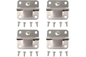 ELCHUIABY Kit de repuesto de bisagra de acero inoxidable para Coleman con 4 bisagras y 16 tornillos, kit de montaje seguro