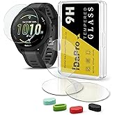 iDaPro Garmin Forerunner 165/165 Music Screen Protector | Set of 4 + 4 plugs + ABS box. 9H Hardness, Anti-Scratch, Anti-Bubbl