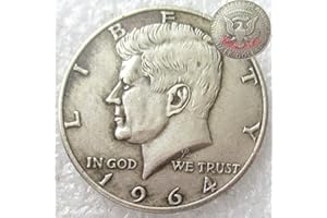 FKaiYin Kennedy ​ Eagle Old Coins-1964 Pièce de monnaie de dollar morgan en nickel demi dollar américain - Pièce commémorative ancienne pour papa/ami/mari Expérience future