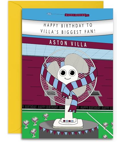 Punkcards Lustige Geburtstagskarte Für Aston Villa-Fans – Fußball-Karte Mit Humor