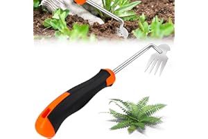 KFDDRN Désherbeurs Manuels Arrache Mauvaise Herbe,Outil De Acier Inoxydable Désherbeur Manuel, Extracteur De Mauvaises Herbes Jardinage Poignée Pour Cour Pelouse Terres