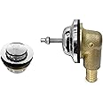 Plantex Pure Brass Bathtub Overflow with Chain Plug and Waste Coupling/Overflow Set/Durable and Stylish Design for Efficient Drainage and Easy Installation - (Chrome)