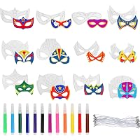 Lot De 6 Masques Super-Héros Cosplay – PVC Rigide – Enfants – Anniversaire, Halloween, Fête Thématique