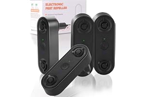 ZZLLKQ Mäusevertreiber Ultraschall Testsieger 4er Set, Ideal Mäuseabwehr 3 Modi,Verbesserte Mückenschutz, Ultraschall Schädlingsbekämpfer Mäuseschreck gegen Ratten, Mausefalle ohne Chemie (Schwarz)