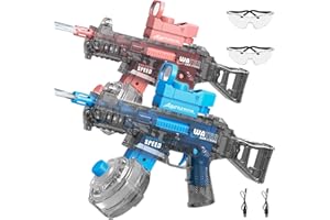 KIZJORYA 2 Pack Electric Water Guns for Adults Kids, Automatic Water Gun Toys for Kids Ages 4-8 8-12, Large Capacity High Power, Ultra-Long Range, Summer Pool Outdoor Beach Water Toys for Boys Girls（Pink+Blue）