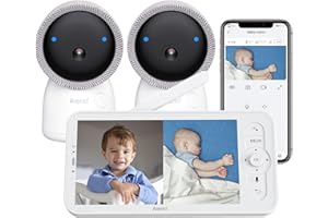 ARENTI Babyphone mit Kamera 2K/3MP, 5 Zoll WiFi Video Babyphone PTZ 355°, IR Nachtsicht, Nachtlicht, Schlaflieder, Temperaturanzeige, unterstützt Mobile App Steuerung