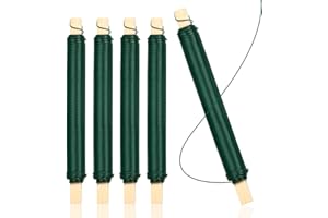 Kulamo Alambre Manualidades, 0,7mm*35m*5X | Alambre de Metal Floral Verde, Alambre para Envolver Lacado en Verde | Utilizado para Atar objetos, Plantas Florales, Decoracion y DIY