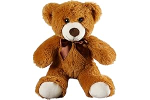 SNOWOLF Teddy Bear Peluche Carino Stuffed Animale Giocattolo Cuscino Bambola Regalo per Bambini Ragazzi Ragazza Compleanno Natale San Valentino (13.7In/35CM, Khaki)