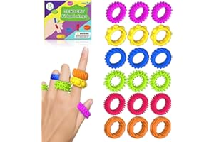 JoyJoyful 18 Pcs D'activité Sensorielle Fidget Toys Anti Stress, Texturées Différentes Couleurs, Planche à Fidget Sensorielle pour Enfants, Jouet en Silicone pour soulager Le Stress (2)
