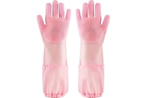 GALAMAX Grooming Gloves,2-in-1 Dog Washing Gloves,Thick Heat-Resistant Silicone Dog washing Mitt for Medium to Long Hair & Short Hair