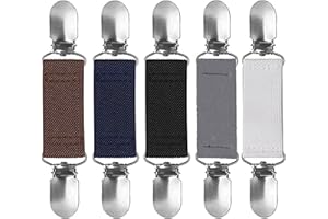 LONGHAO 5 pcs Clip per Colletto Cardigan Donna Cardigan-Clip Fibbia Fissa Antiscivolo,Clip Antiscivolo,Clip per Guanti,per Maglioni,Vestiti, Camicie, Ecc (Nero/Blu/Caffè Scuro/Grigio/Bianco)