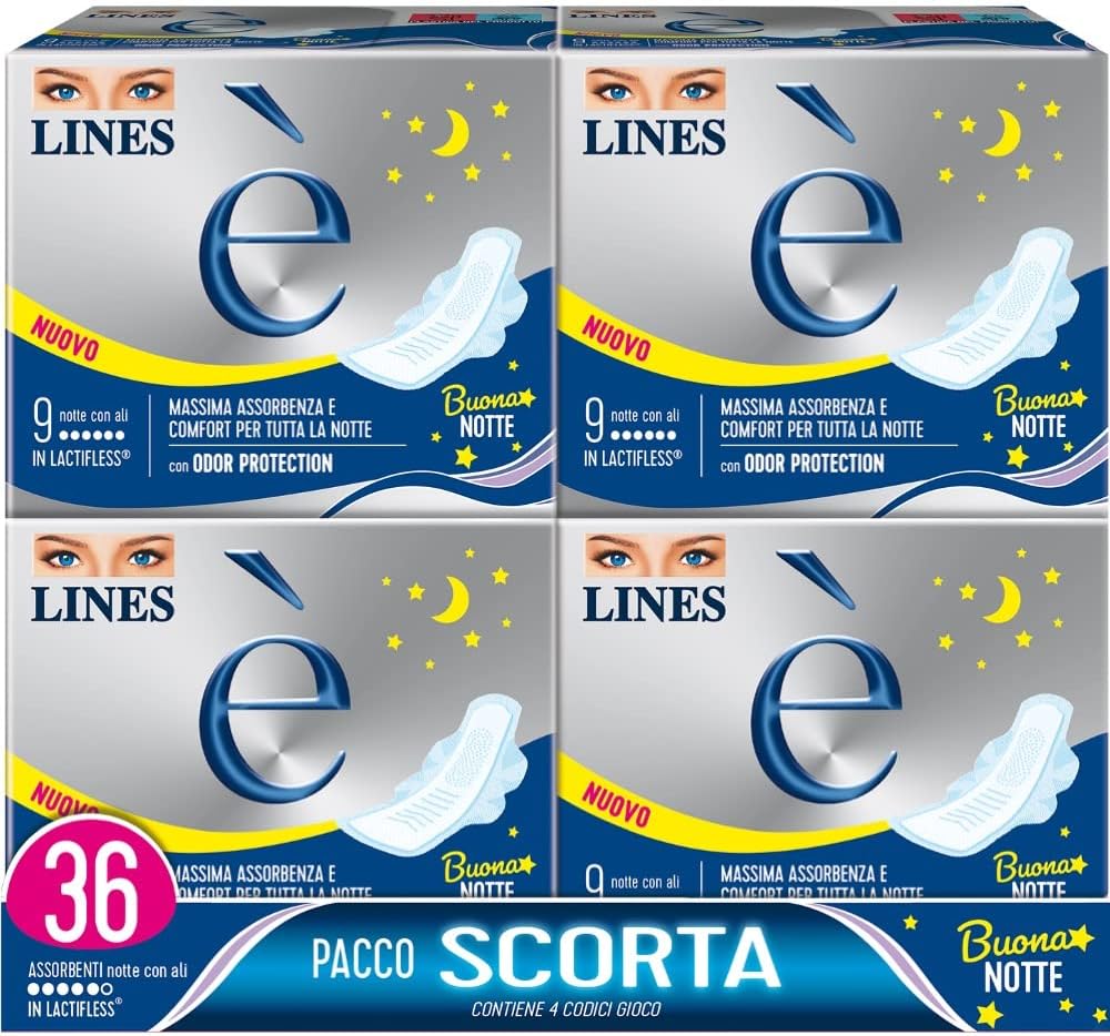 Qualité de Fabrication & Durabilité : Assorbenti LINES È NOTTE con ali x36 pezzi pe