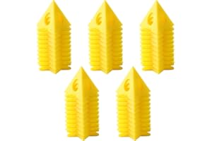 Fubuuf Support Pyramide Peinture, 50 Pièces Cônes Jaunes Mini Élévateurs Porte en Toile Armoire Pyramidaux Triangulaires pour Projets Bricolage, Coussin de Peinture Pieds Fournitures de Menuiserie