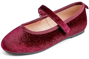 Feversole Girls Cute Dress,Ragazze Mary Jane Strap Scarpe Basse Ballerine da Principessa Scarpe da Scuola Piatte