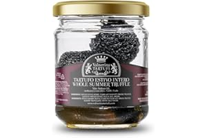 Valnerina Tartufi Tartufo Nero Estivo Intero | Naturale, Artigianale e Italiano conservato nel proprio succo | Vasetto 200 gr.