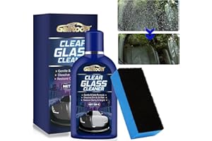 GALITOON Car Glass Oil Film Cleaner, Car Glass Cleaners with Sponge for Home and Auto Cleaning, Water Spot Remover for Glass Surfaces, Easily Restore Glass Clarity(180g)