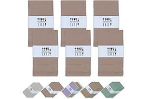 DIKARIYA Stoffservietten Rosa,6er Stoffservietten Leinenservietten Baumwoll-Stoffservietten Wiederverwendbar Leinen Servietten Stoff Tischservietten für Küche Party Tabellen Abendessen Cafe Restaurant