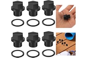 ARTGUTS 6 tornillos de drenaje para piscina, accesorios para bombas de piscina, con juntas en O, tapón de drenaje, compatible con Hayward SPX1700FG, para piscinas para facilitar el montaje en invierno