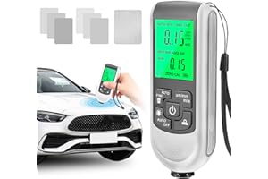 WIYETY Misuratore di spessore digitale: Misuratore portatile di spessore della vernice, Misuratore di spessore con retroilluminazione, Misuratore di vernice automatico per auto con funzione di