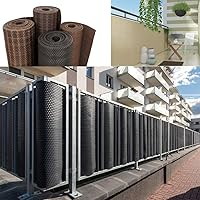 R.G. Balkonverkleidung Balkonblende Sichtschutzmatte Balkonbespannung Polyrattan Blende Meterware PE-Rattan Zaunblende…