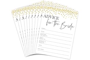 Huxters Hen Party Accessories – 20 Pcs Advice for The Bride Card Games – Luxurious Design with Printed Template – Ultra-Thick 350GSM Paper – Great for Bachelorette and Hen Party