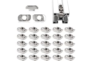 Lyeteung 25 Stycken 30 Series M6 T Mutter, Hammer Head Mutter, Hammer Head Drop In T Slot Mutter, för 3030 3060 6060 Aluminiu