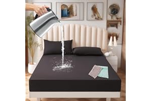 GMHLLES Waterproof Bed Sheet,Rubber Bed Sheet Comes with an Absorbent Cloth Easy to Clean Foldable Anti-Fouling Oil-Proof and Anti-Dirty for Interior Decoration Sewing Accessories Black (200 * 210mm)