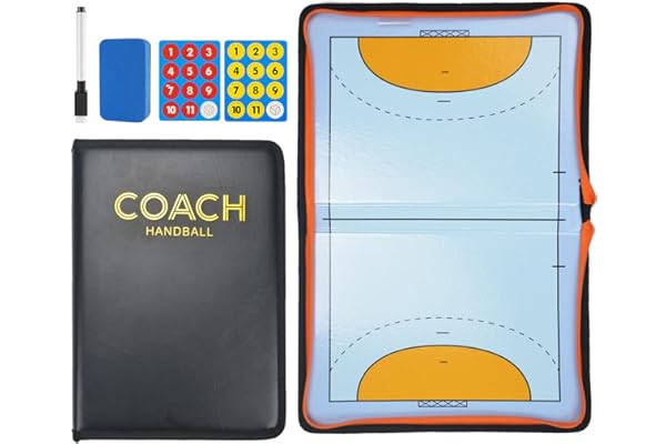 RoseFlower Tableau Tactique Handball, Tableau Magnétique Handball, Plaquette Handball Coach avec Stylo Aimants, Plaquette Entraineur Handball Tableau Coach pour l'entraînement et Les Compétitions