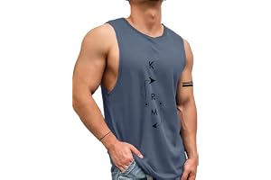 AUSK Men Vest || Gym Tshirt for Men || Karma Printed Sleeveless Regular Fit T Shirt for Mens