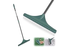‎ORIENTOOLS ORIENTOOLS Kunstrasenbürste Kunstrasenrechen mit Stiel draußen Grasrechen mit faltbarem leichtem Stahlgriff 130cm Straßenbesen für Tierhaarentfernung