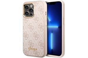 CG MOBILE Guess - Funda rígida para iPhone 14 Pro en Color Rosa con pa