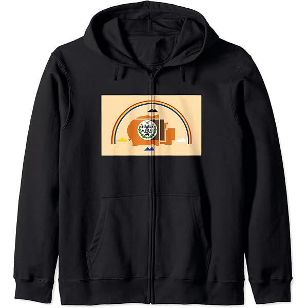 Sweat à Capuche Navajo Native Born Freedom - Design Buffalo Et Motifs Tribaux - Pour Supporter La Culture Amérindienne