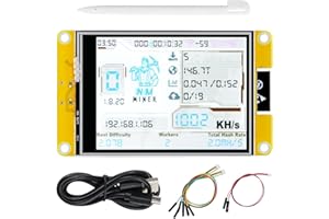 Freenove Bitcoin Miner NMMiner NerdMiner, ESP32 CYD 3.2 Inch Touch Display, 240x320 Pixel IPS TFT LCD Screen ST7789 Driver, Dual-Core 32-bit 240 MHz Microcontroller WiFi+BT, C Code LVGL Tutorial