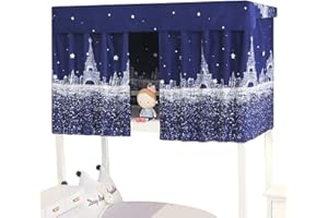 JINTN Dormitory Bunk Bed Curtain Printed Blackout Curtain Single Bed Tent Curtain Student Cloth Shading Canopy Spread Curtain Anti-dust Mosquito Net Student Sleep Privacy Protection Net Bunk Bed Screen