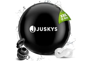 Juskys Poolabdeckung rund 4 m – aufblasbares Winter Poolkissen, Abdeckplane & Winterabdeckung für Pool & Whirlpool