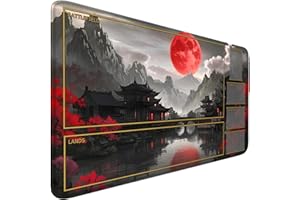 SMATCAMP MTG Playmat, 24" x 14" MTG Playmat with Zones, Stitched Edges Game Play Mat Trading Card Game Playmats Mouse Pad Smooth Rubber Surface TCG Game Mat with Storage Bag