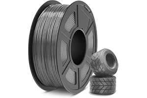 ‎SUNLU SUNLU TPU 3D Printer Filament, 1 kg High Speed 95A Filament 1.75 mm, Flexible for Fast Printing, Dimensional Accuracy +/-0.03 mm (Grey)