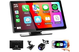 Haudio 7 Pouces Écran Carplay Voiture pour Apple Car Play, Écran Android Auto Voiture avec Bluetooth/FM/AUX/Mirror Link/Commande Vocale/Navigation GPS,Compatible avec la Plupart des véhicules
