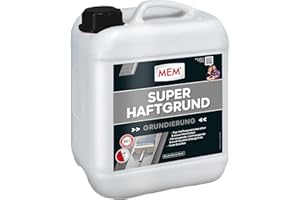 ‎MEM MEM Super-Haftgrund, Intensive Untergrundhaftung, Für saugende und nichtsaugende Untergründe, Lösemittelfrei, 10 l